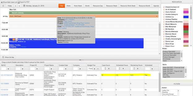 BAASS Sage CRM Custom Scheduler