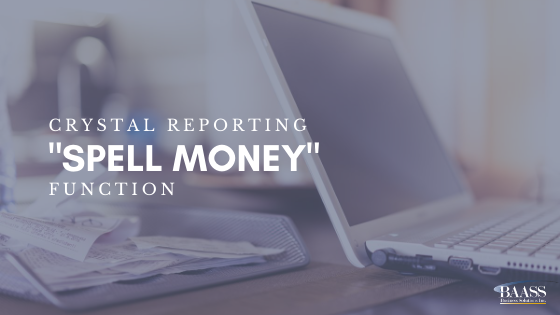 Crystal Reporting Spell Money Function