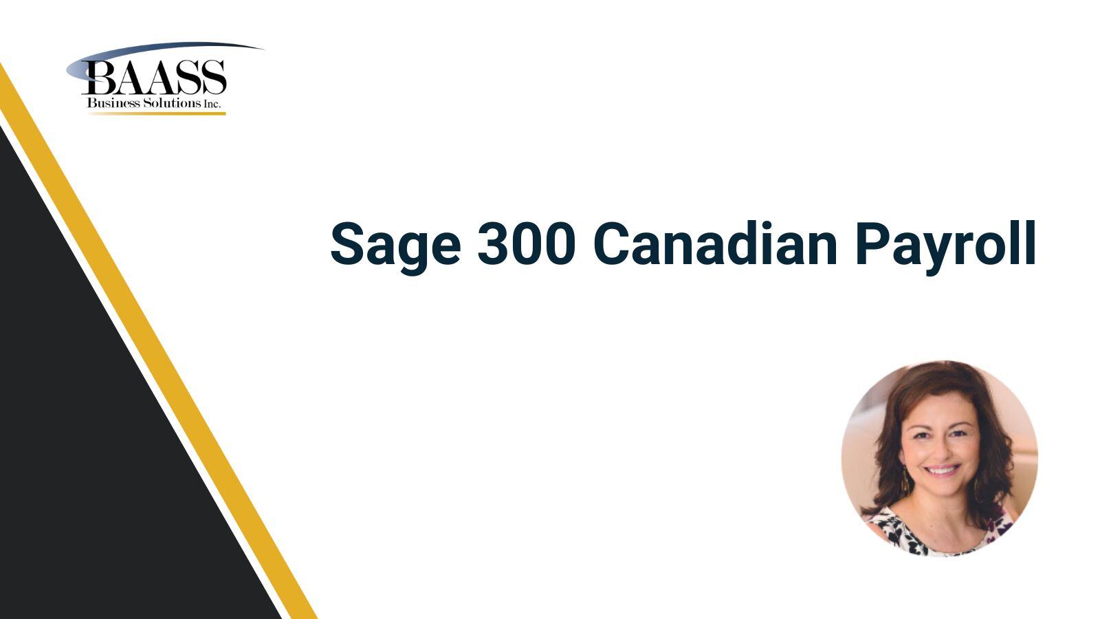 Sage 300 Canadian Payroll
