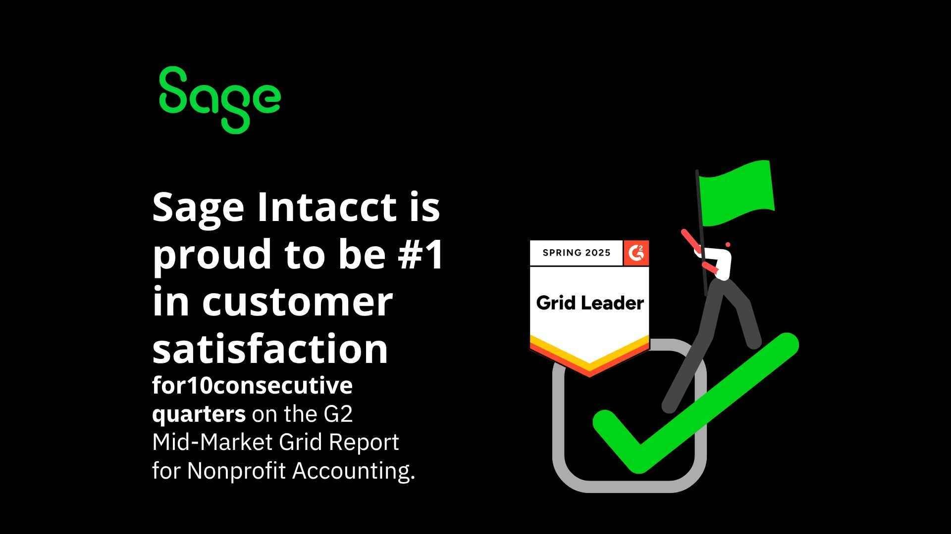 Sage Intacct #1 in Customer Satisfaction for Nonprofits