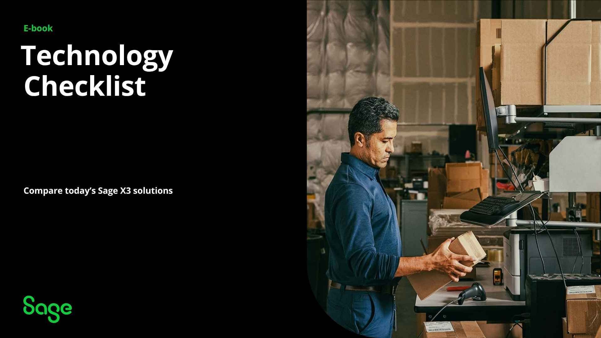 Sage X3 Technology Checklist