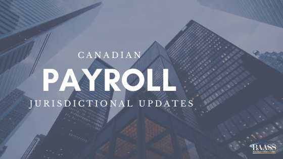 Canadian Payroll Jurisdictional Updates