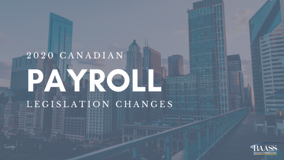 Legislation changes for Payroll 2020