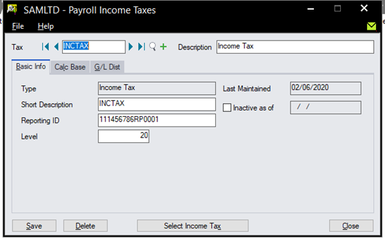 Sage 300 Payroll - Set up Tax and other Government Remittances and General Ledger Distribution