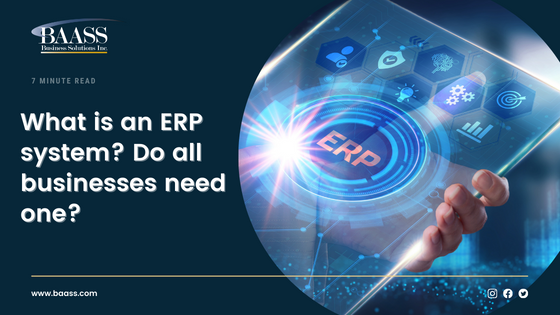 Blog cover image of an screen displaying ERP